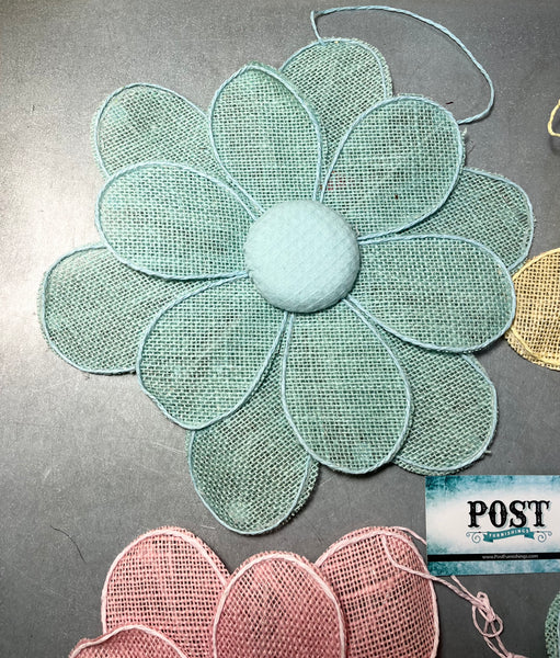 Burlap Flower Wall Decor Set