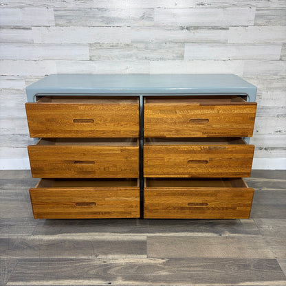 Refinished Oak & Blue Dresser