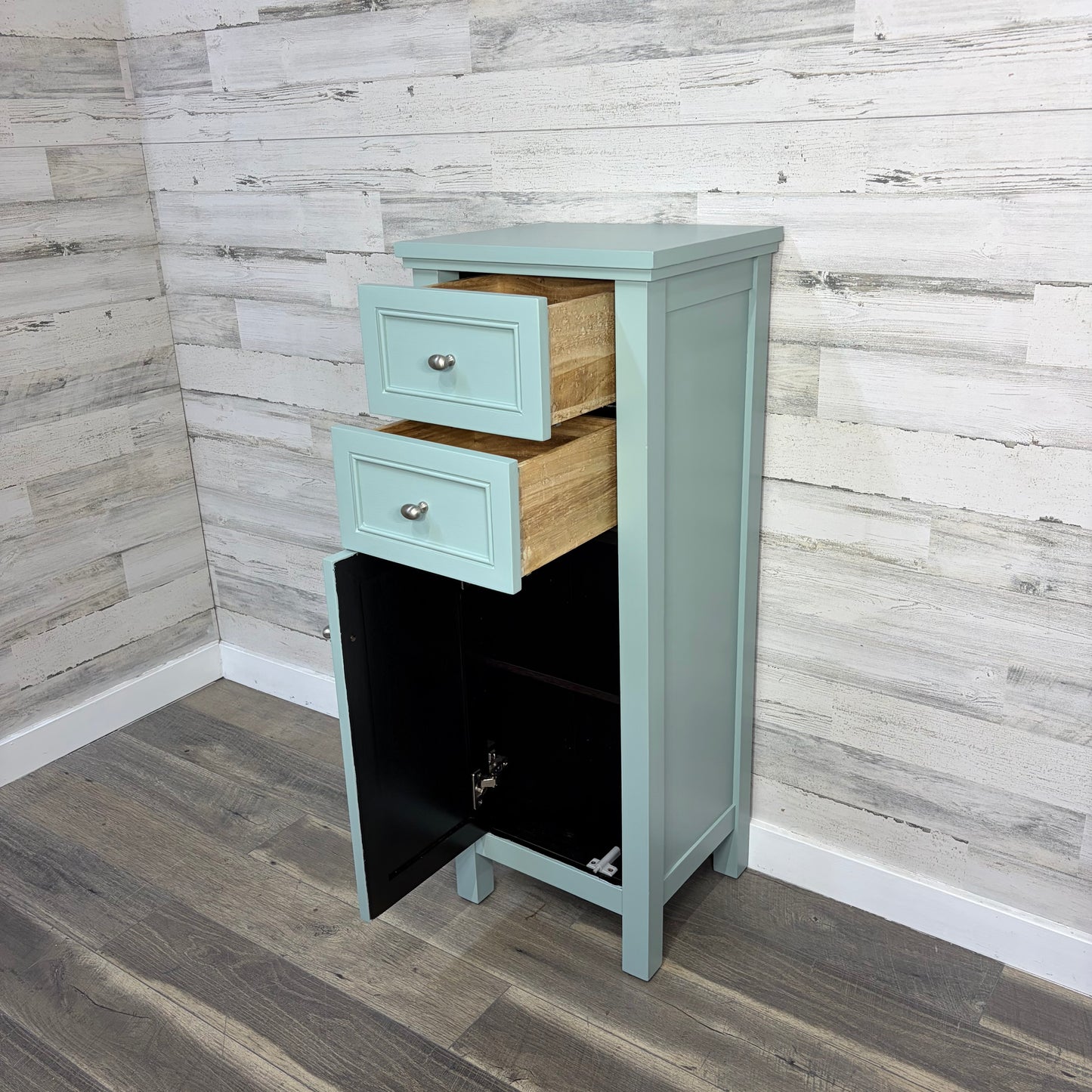 Skinny Blue Cabinet