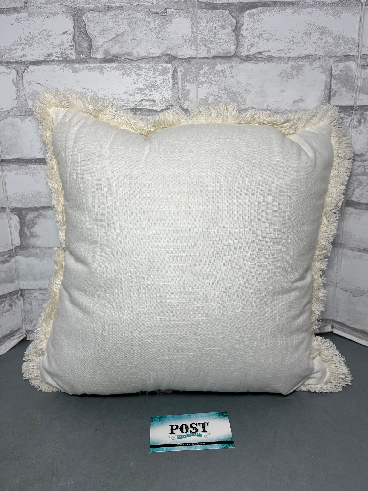 White Linen Pillow