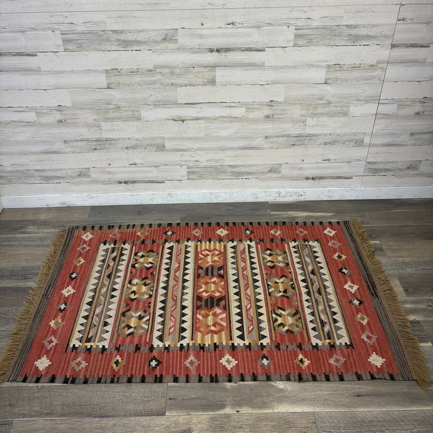 Vintage Turkish Kilim Wool Rug