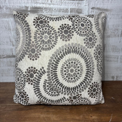 Pinwheel Design Two Tone Gray Pillow