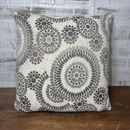 Pinwheel Design Two Tone Gray Pillow