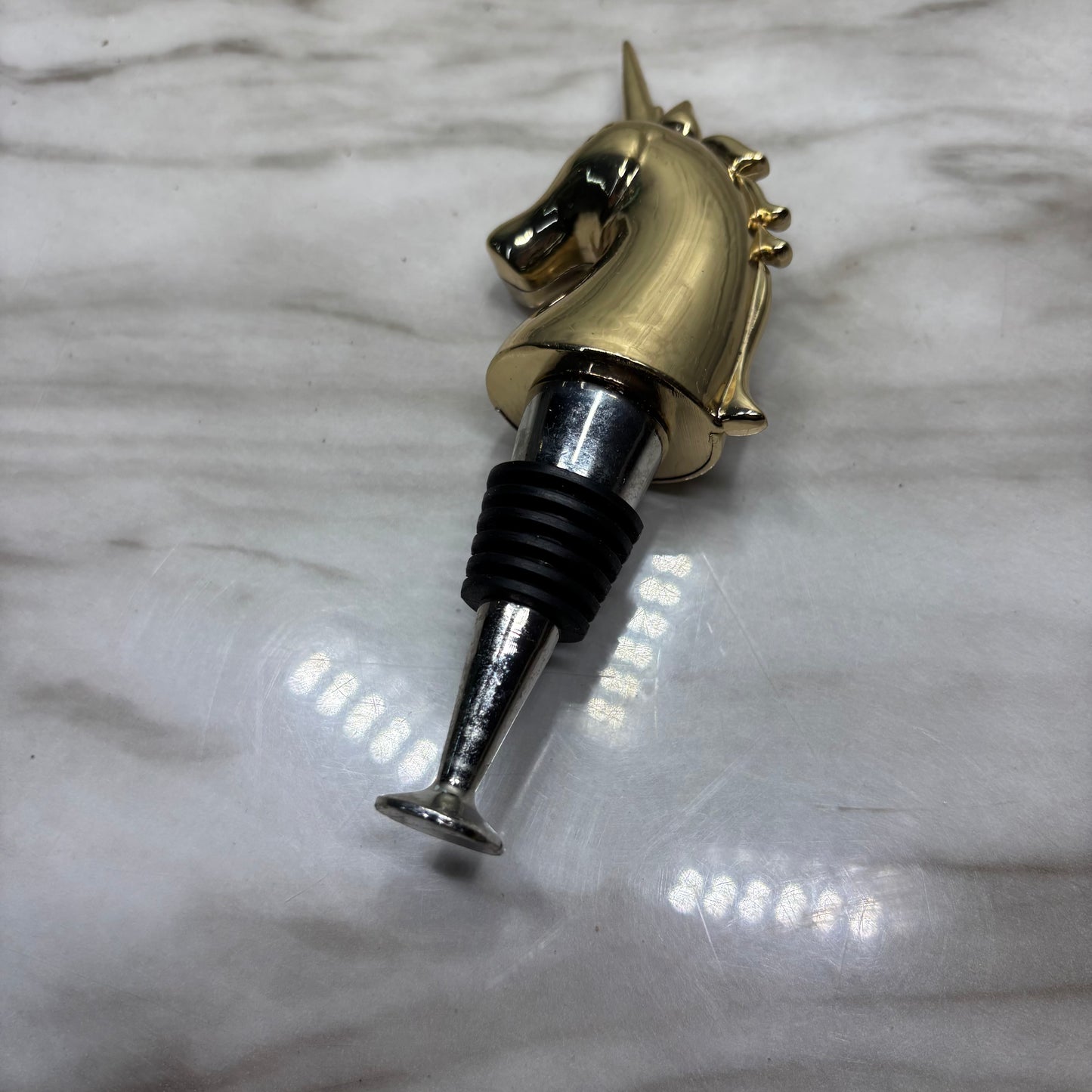Gold Unicorn Bottle Stopper