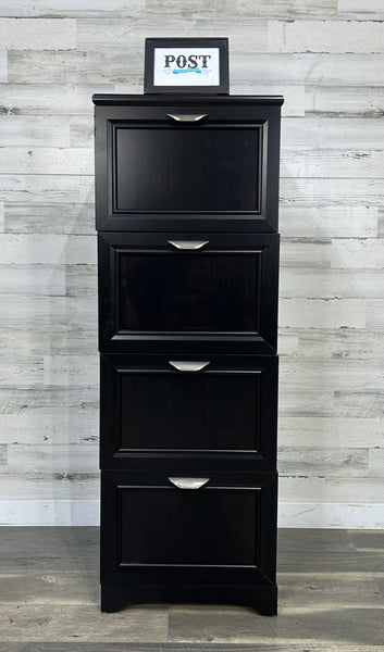 Black Locking File Cabinet