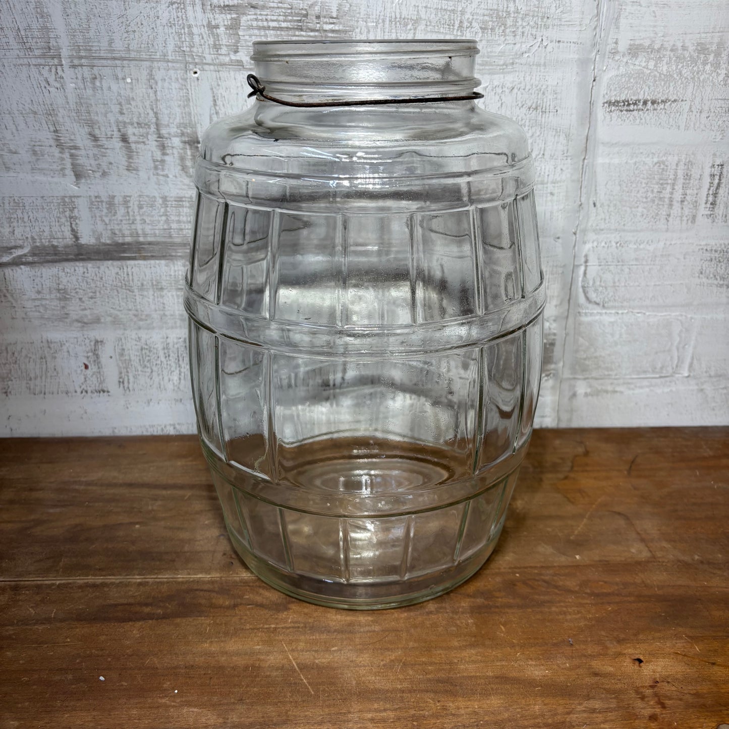 Vintage Large Glass Barrel *No Lid*