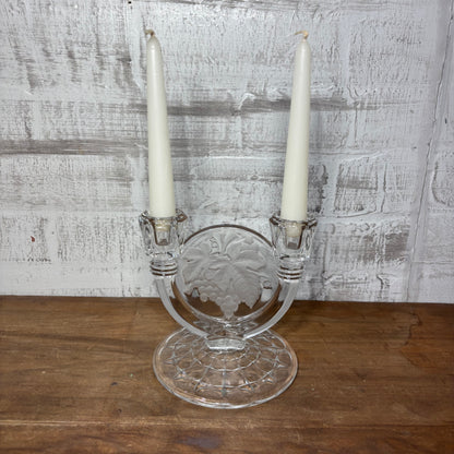 Indiana Glass Constellation Grape Candlestick Holder