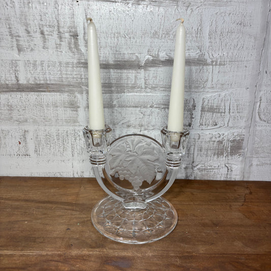 Indiana Glass Constellation Grape Candlestick Holder