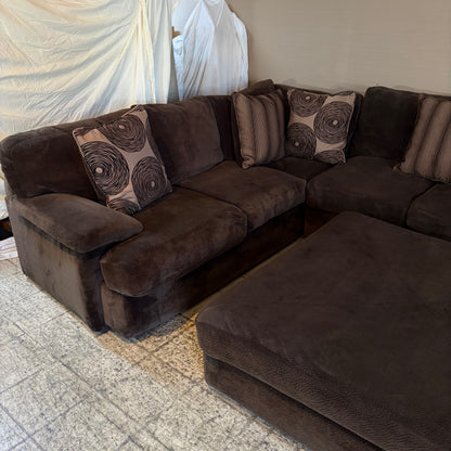 4pc Brown Sectional Couch