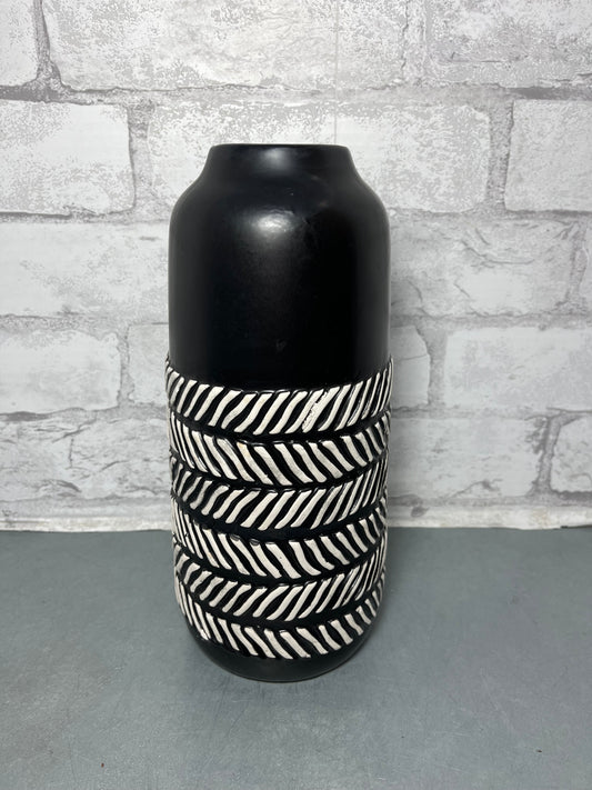 Tribal Ceramic Black Vase