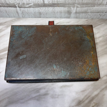 Vintage Metal Crumb Caddy or Wall Pocket with Leaf Design