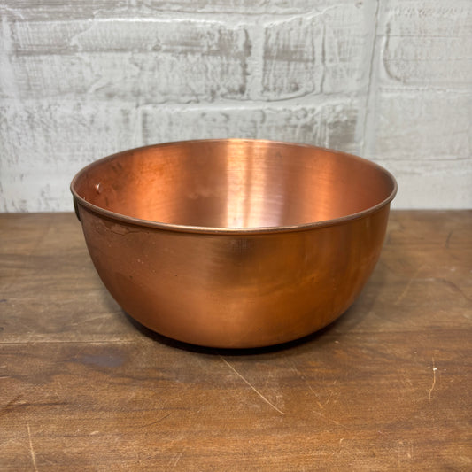 Vintage Copper Bowl W/ Brass Ring