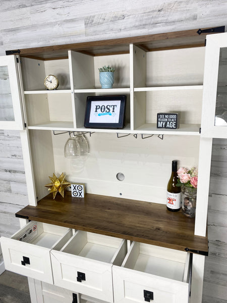 Farmhouse White Hutch