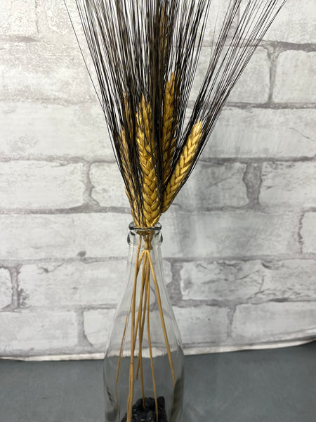 Decorative Vase W/ Wheat Grass