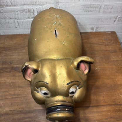 Mid Century Chalkware Starburst Piggy Bank A.N. Brooks