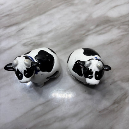 Vintage Cow Ceramic Salt & Pepper Shaker Set