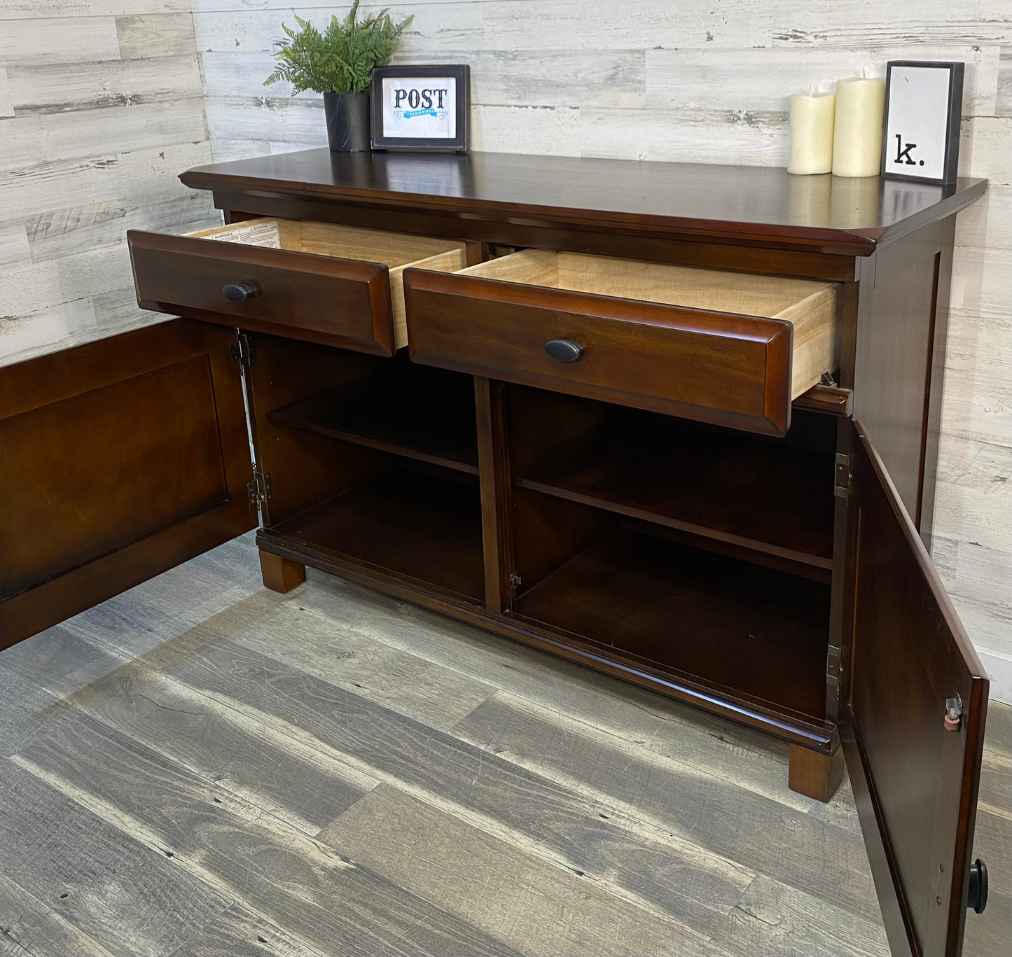 Ashley Furniture Dark Wood Buffet