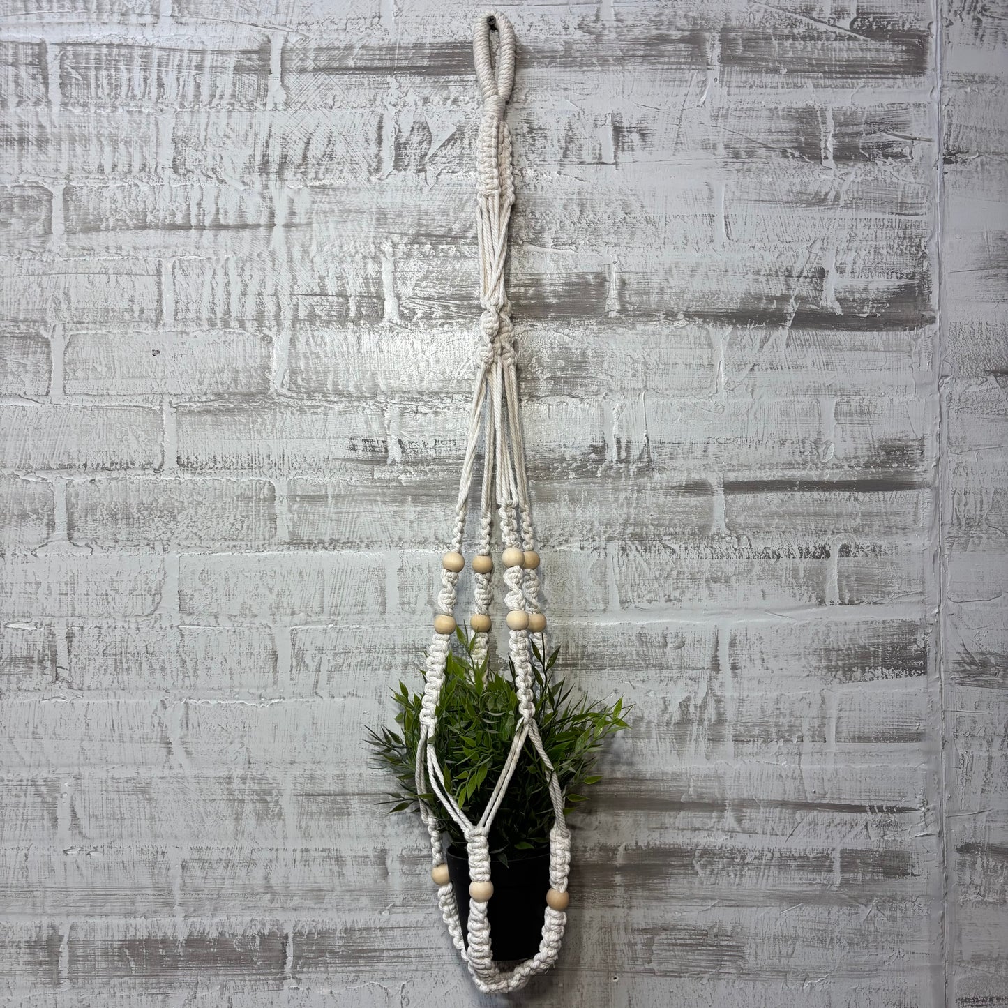 Boho Beaded Macrame Plant Holder