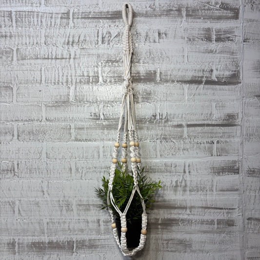 Boho Beaded Macrame Plant Holder