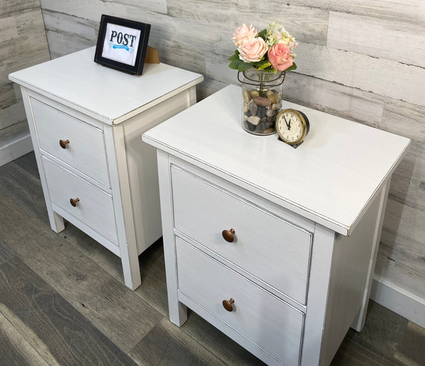 White Nightstands Matching Set Of 2