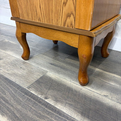 Oak Standing Jewelry Box Chest
