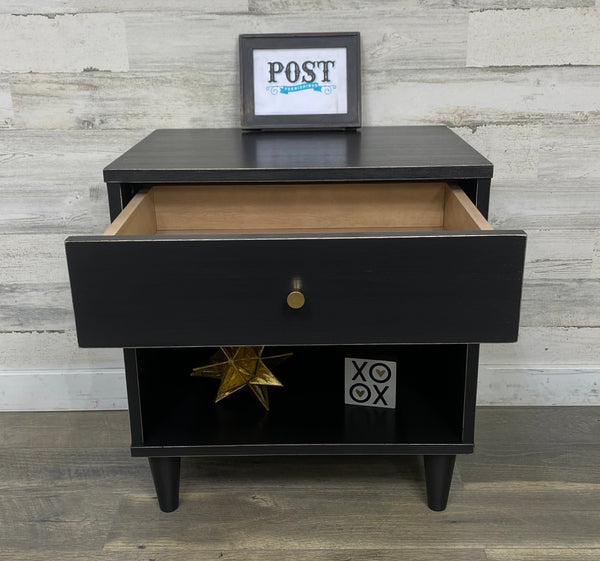 Modern Black Nightstand