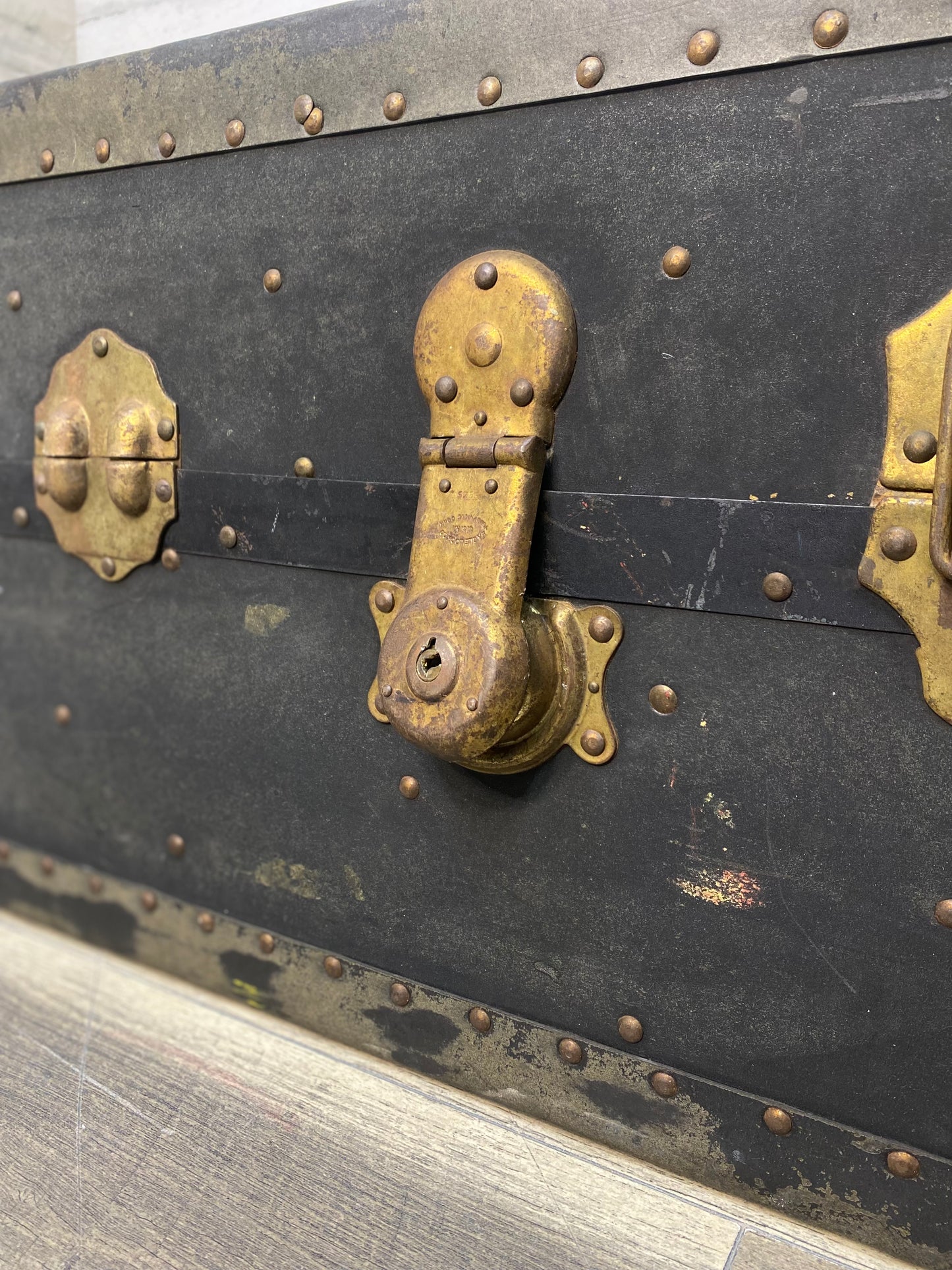 Antique Steamer Trunk Dresser HW Mountree