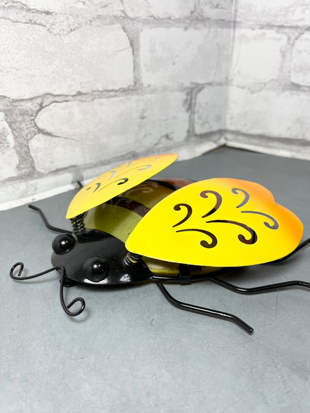 Painted Metal Bumblebee Decor