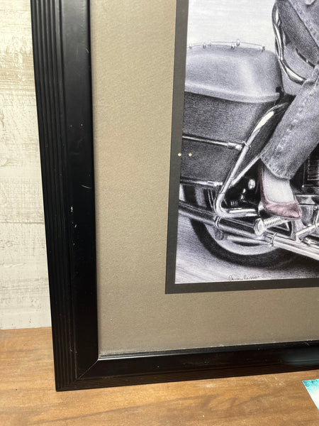 Speedbound Red Marilyn Monroe James Dean Matted Art Print