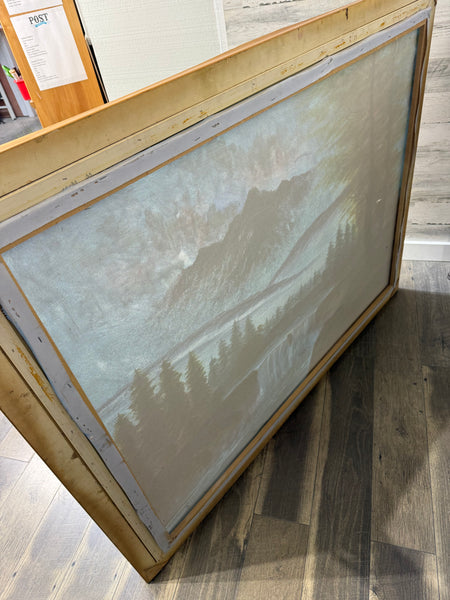 Huge Original Canvas Mountain Painting