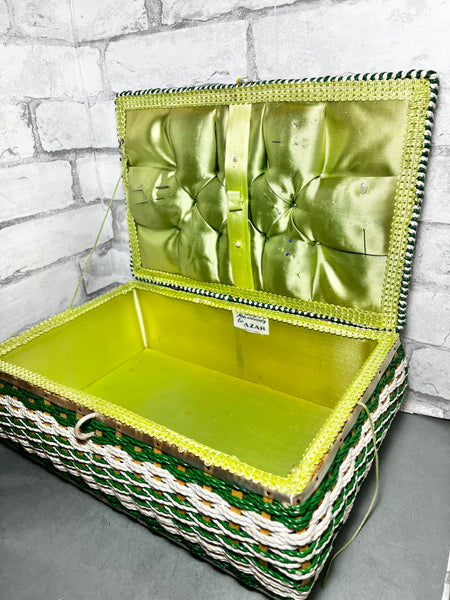 Vintage Wicker Sewing Basket