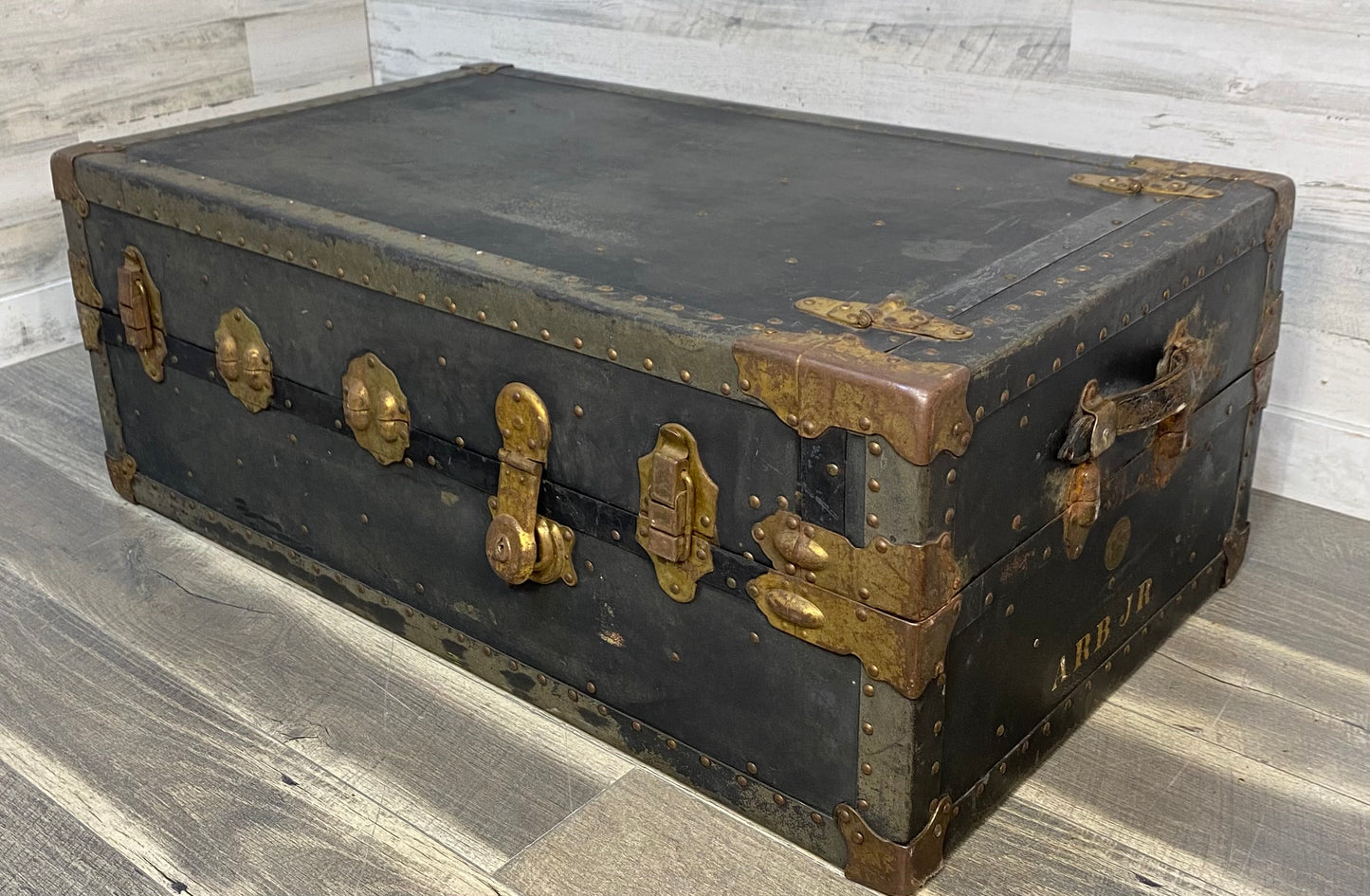 Antique Steamer Trunk Dresser HW Mountree