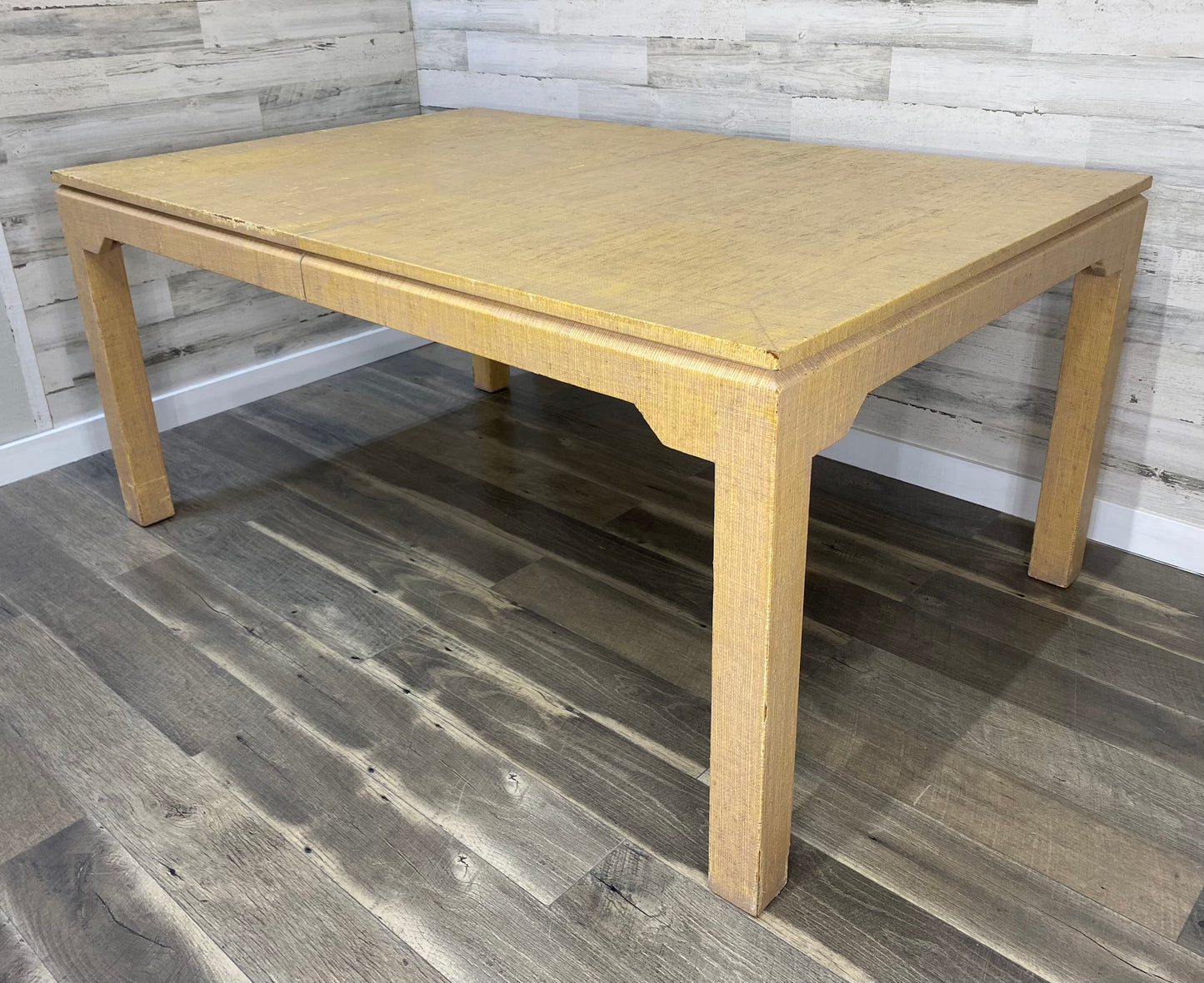 Mid Century Modern Grass Cloth Dining Table