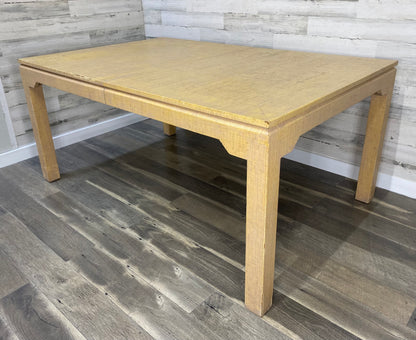 Mid Century Modern Grass Cloth Dining Table