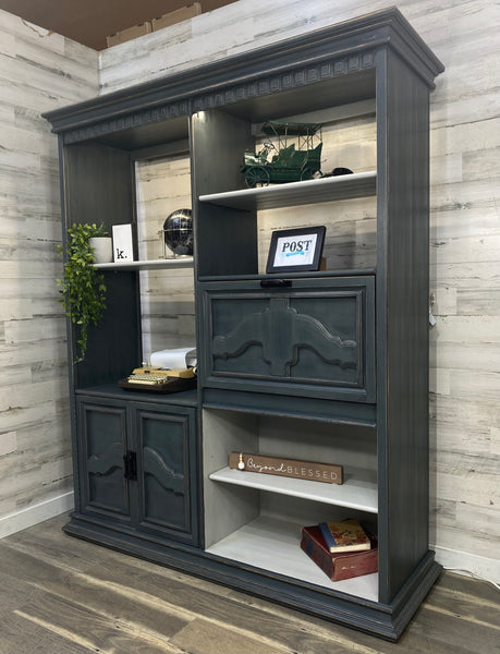 Dark Gray Cabinet/ Bookshelf