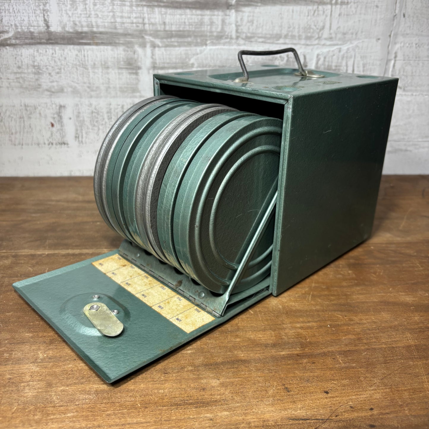 Vintage Metal Film Reel Storage Case
