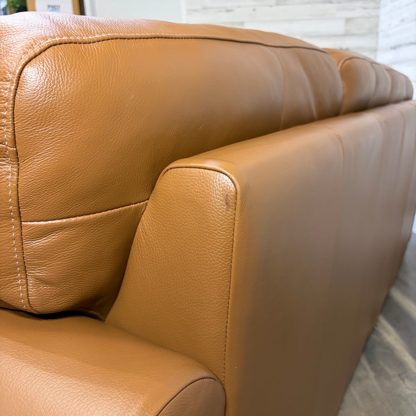 Palliser Leather 3 Seat Sofa Couch Brown