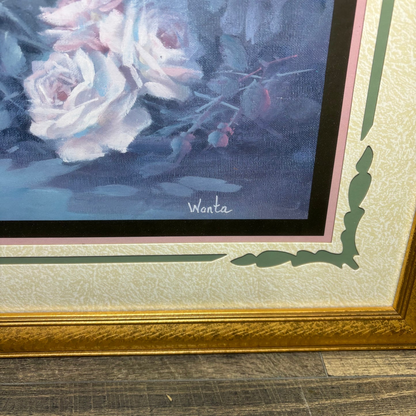 Vintage Wanta Davenport Floral Famed Painting