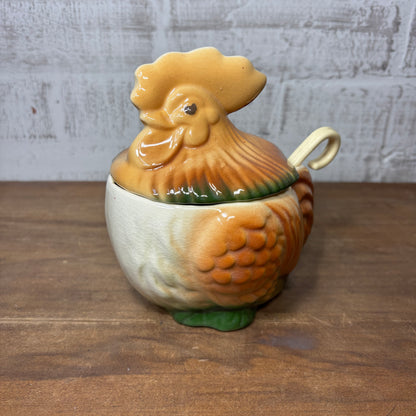 Vintage Rooster Ceramic Sugar Canister