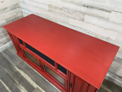 Rustic Red Tv Stand Entertainment Center