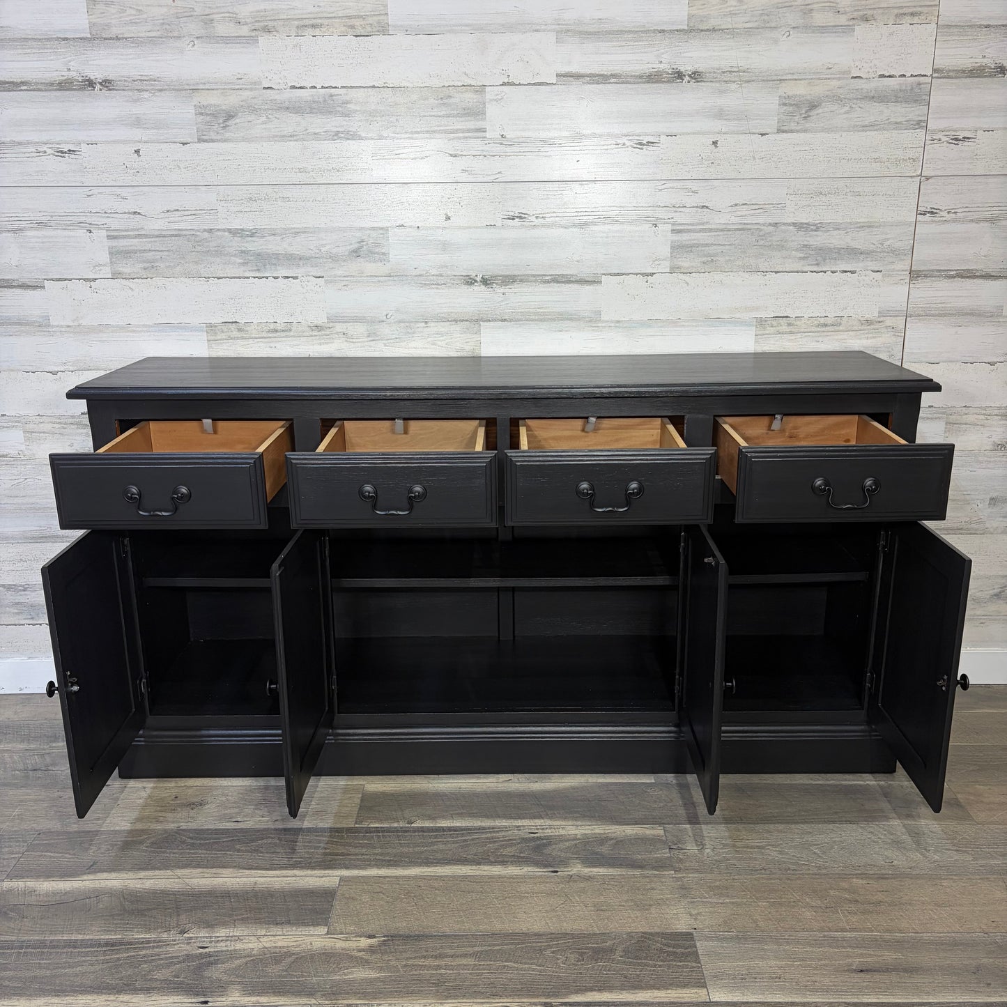 Large Black Buffet Tv Stand