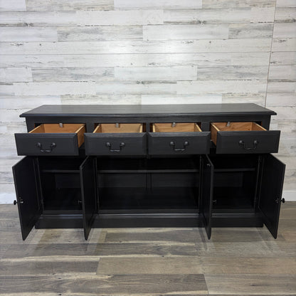 Large Black Buffet Tv Stand