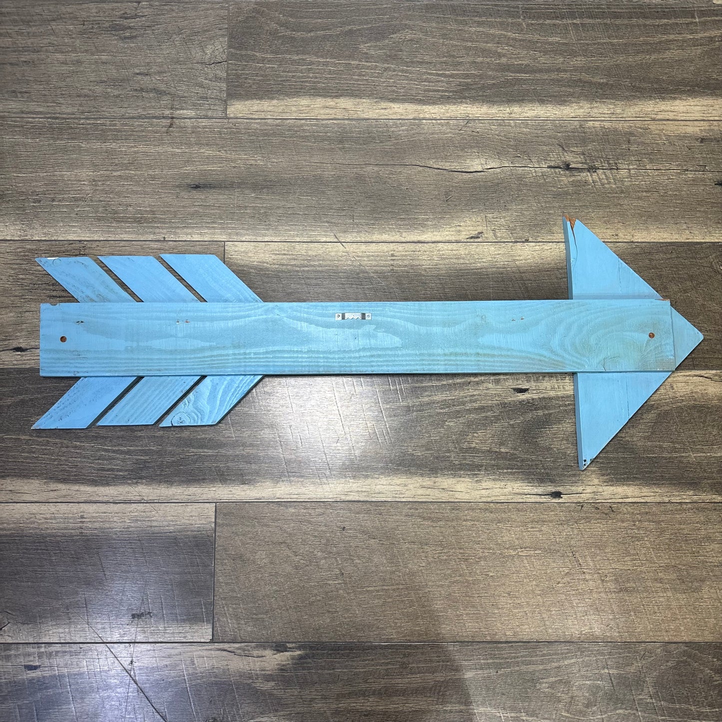 Large Rustic Light Blue Arrow Wall Decor