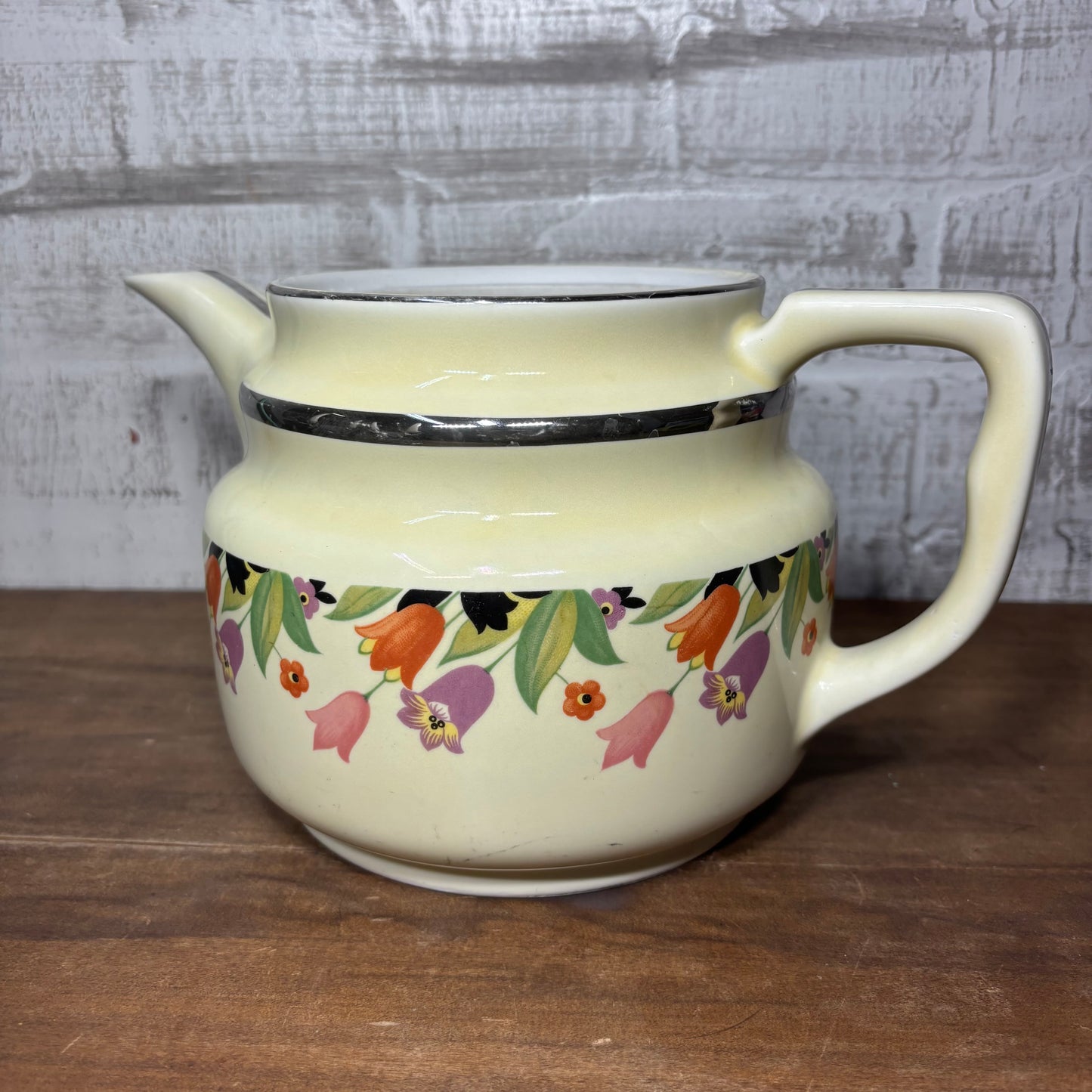 Antique Hall "Crocus" Meltdown Coffee Pot Planter Pot