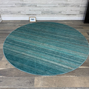 Ruggable Washable Area Rug Round Teal 6’