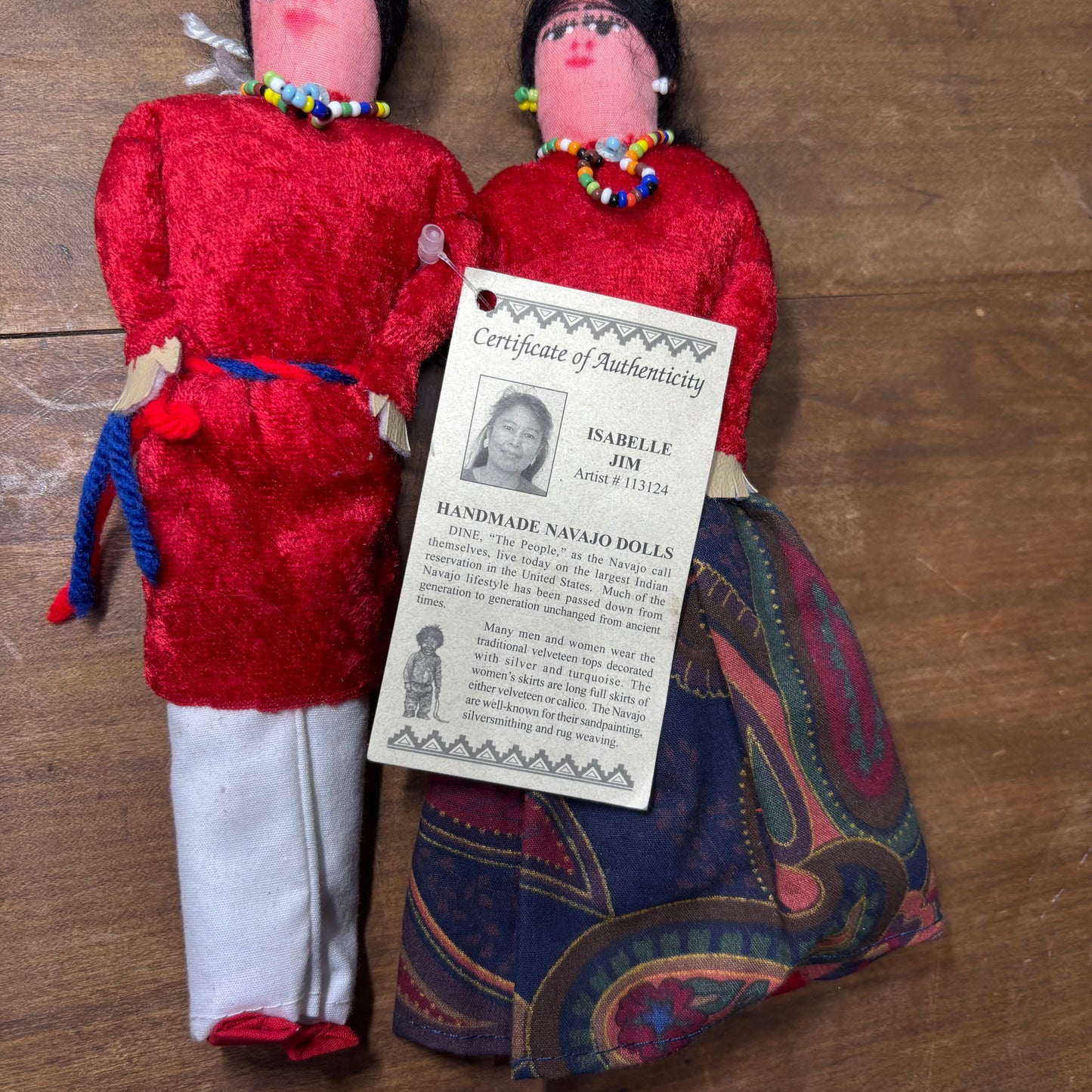 Vintage Handmade Navajo Dolls By Isabelle Jim