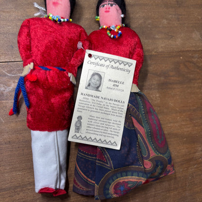 Vintage Handmade Navajo Dolls By Isabelle Jim