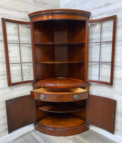 Antique Drexel Corner Cabinet On Wheels