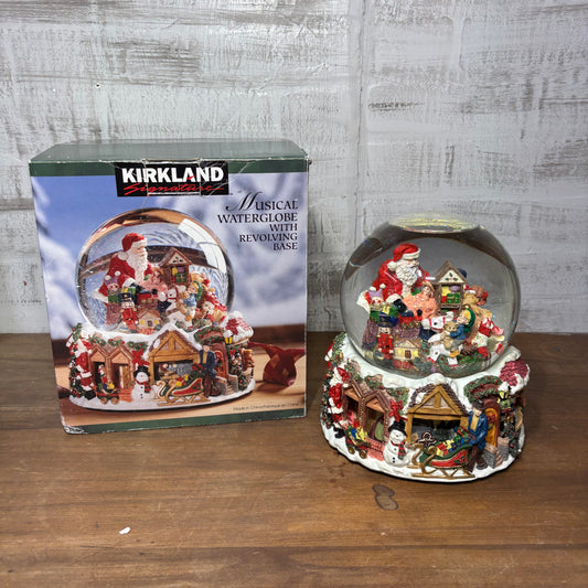 Kirkland Musical Waterglobe with Revolving Base Music Christmas Snowglobe