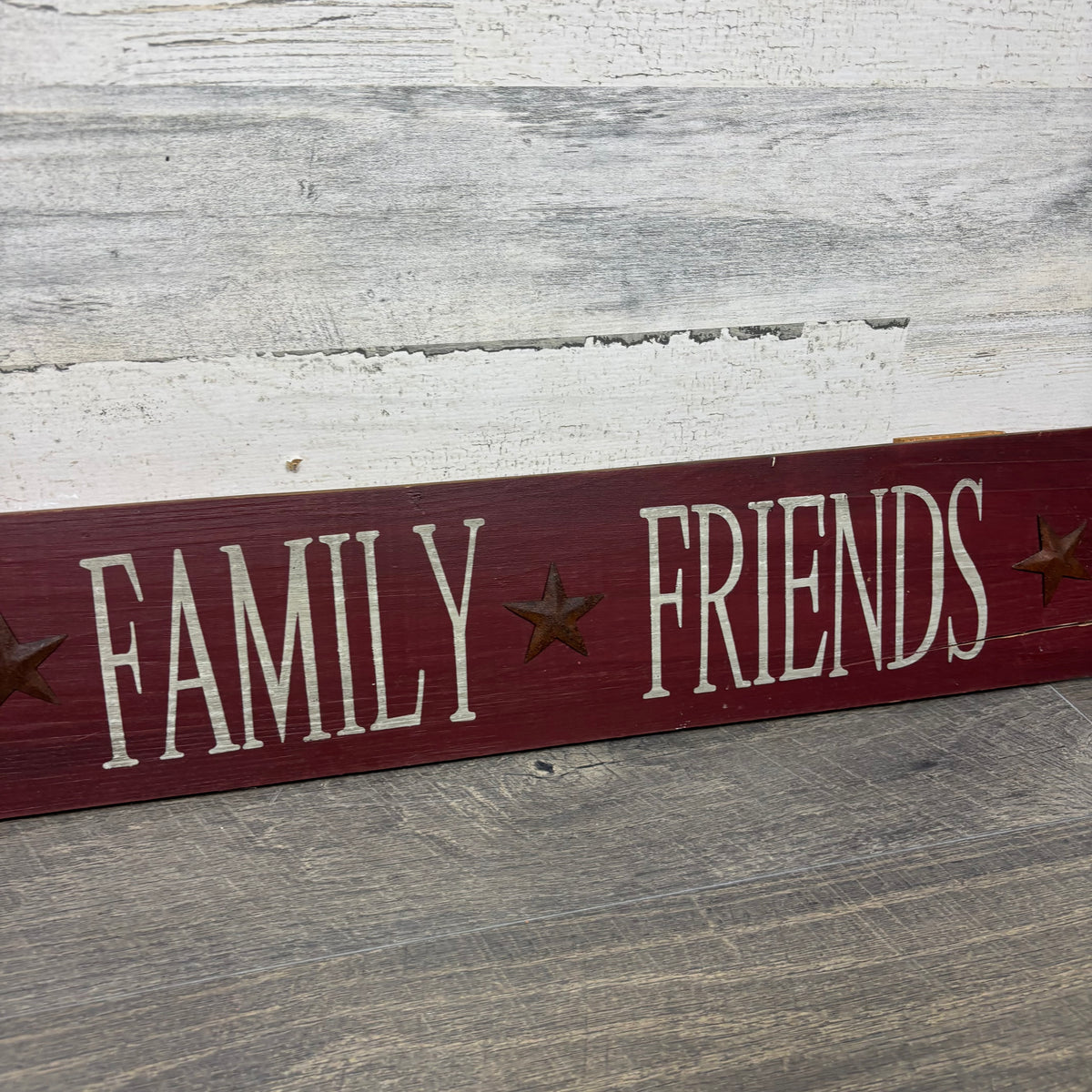 Rustic Faith Family Friends Wooden Wall Sign
